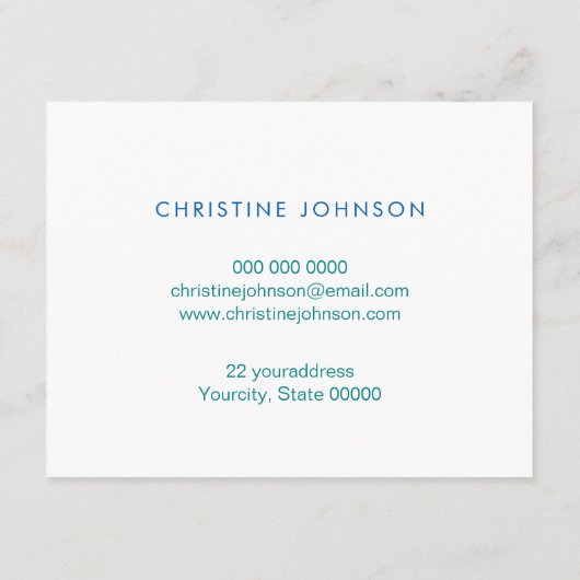 Huidverzorging en esthetiek informatiekaartje (Achterkant)