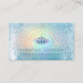 huidverzorging en esthetiek logo lotus op FAUX fol Visitekaartje (Voorkant)