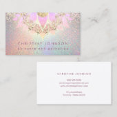 · huidverzorging en esthetiek roze decor visitekaartje (Voorkant / Achterkant)