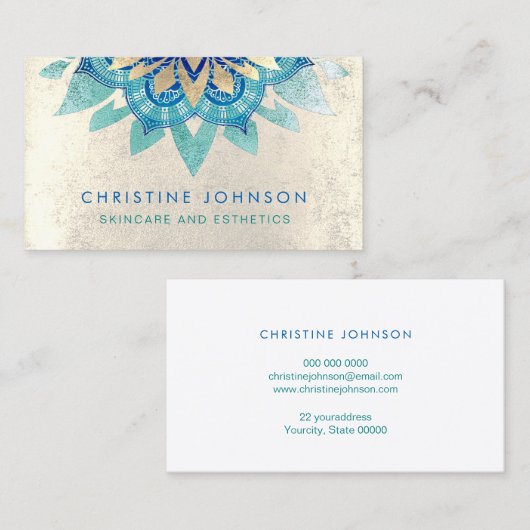 Huidverzorging en esthetiek visitekaartje (Voorkant / Achterkant)