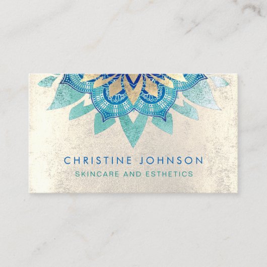 Huidverzorging en esthetiek visitekaartje (Voorkant)