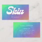Huidverzorging Groovy Retro Rainbow Swirl Visitekaartje (Voorkant / Achterkant)