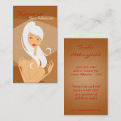 Huidverzorging Massage Spa Vector Girl Visitekaart Visitekaartje (Voorkant / Achterkant)