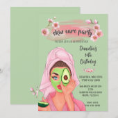 Huidverzorging Sage Green Spa Meisje Verjaardag Ui Kaart (Voorkant / Achterkant)