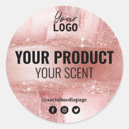 Huidverzorgings- en spa-productetiketten in Roos G Ronde Sticker