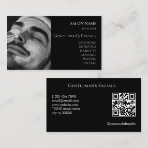 Huidverzorgingsbehandelingen voor mannen QR-code Visitekaartje