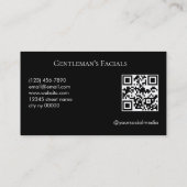 Huidverzorgingsbehandelingen voor mannen QR-code Visitekaartje (Achterkant)