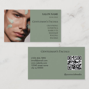 Huidverzorgingsbehandelingen voor mannen QR-code Visitekaartje