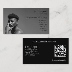 Huidverzorgingsbehandelingen voor mannen QR-code Visitekaartje