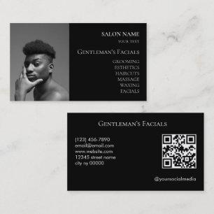 Huidverzorgingsbehandelingen voor mannen QR-code Visitekaartje