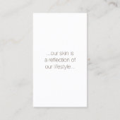 Huidverzorgingscentrum Dermatoloog Shimmering Kaar Visitekaartje (Achterkant)