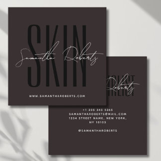 Huidverzorgingsexpert modern typografie script bru vierkante visitekaartje