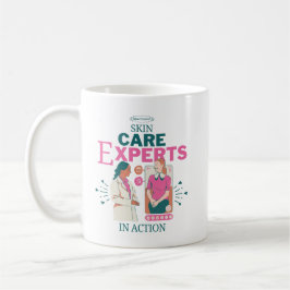 Huidverzorgingsexperts in actie koffiemok