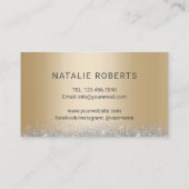 Huidverzorgingssalon Modern Goud Luxe Estheticus Visitekaartje (Achterkant)