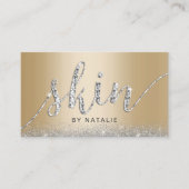 Huidverzorgingssalon Modern Goud Luxe Estheticus Visitekaartje (Voorkant)