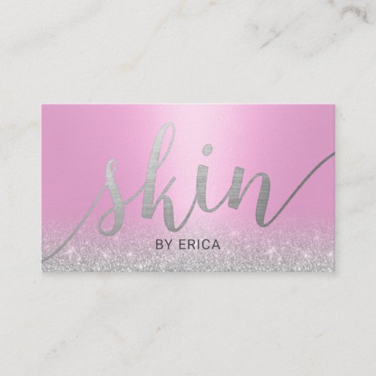 Huidverzorgingssalon Spa Esthetisch Modern Roze Zi Visitekaartje (Voorkant)