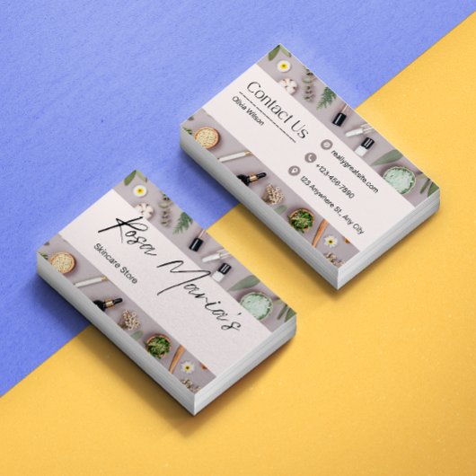 huidverzorgingswinkel visitekaartje