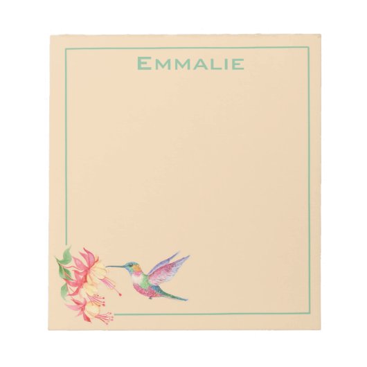 Huidvogel met rood en geel Notitieblok (Voorkant)