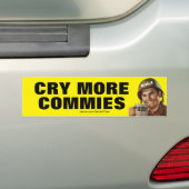Huil meer commies bumpersticker (Op auto)