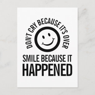 Huil niet omdat het over het briefkaart van de gli