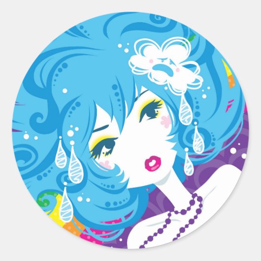 huilbaby-Stickers Ronde Sticker (Voorkant)