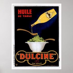 Huile de Table Dulcine  Food and Art Poster