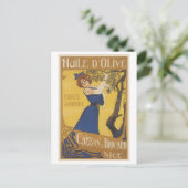 Huile D'Olive Vintage Ad Briefkaart (Staand voorkant)