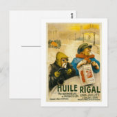 Huile Rigal -  Franse auto-advertentie Briefkaart (Voorkant / Achterkant)