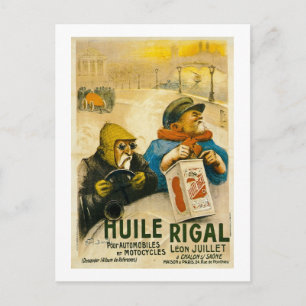 Huile Rigal -  Franse auto-advertentie Briefkaart