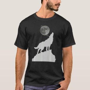 Huile Stam Wolf Dieren Maan Nachten Mannen Vrouwen T-shirt