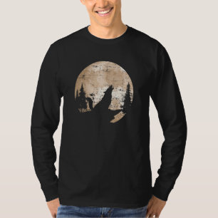 Huile Wolf Roofdier Bosdier Volle Maan Wolf T-shirt