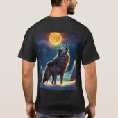 Huilen bij de maan t-shirt ontwerp (Achterkant)