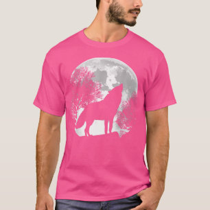 Huilen bij de maan weerwolf voor wolven t-shirt