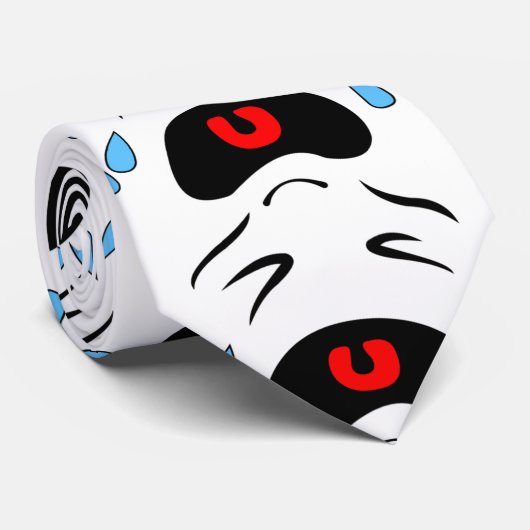 huilen emoji stropdas (Opgerold)