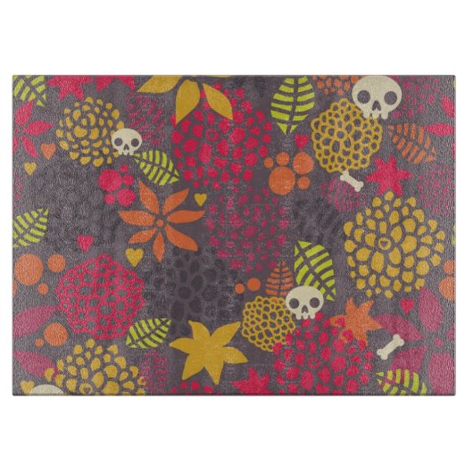 Huilen en bloemen. snijplank (Voorkant)