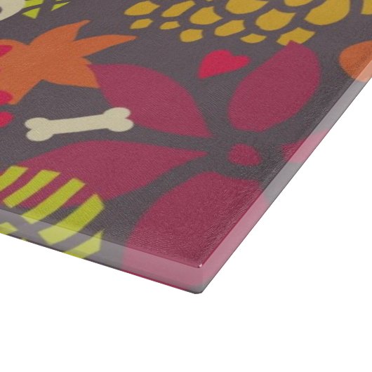 Huilen en bloemen. snijplank (Hoek)