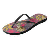 Huilen en bloemen. teenslippers (Schuin)