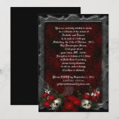 Huilen en Rozen Gothic bruiloft Kaart (Voorkant / Achterkant)