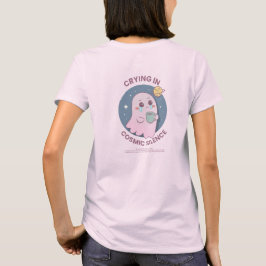 Huilen in kosmische stilte – Schattig existentieel T-shirt