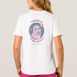 Huilen in kosmische stilte – Schattig existentieel T-shirt