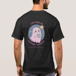 Huilen in kosmische stilte – Schattig existentieel T-shirt
