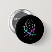 Huilen introvert zelfmoordpreventie bewustzijn ronde button 5,7 cm (Voorkant /achterkant)