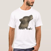 Huilen Ja! Ruimte Sterrenstelsel Wolf Silhouet T-S