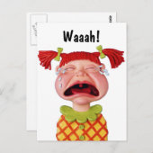 Huilen MeisjeW Briefkaart (Voorkant / Achterkant)