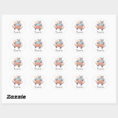 Huilen met Joy Cute Grijze Wolf Ronde Sticker (Vel)