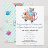 Huilen met Joy Cute Wolf Boy Baby shower Kaart (Voorkant / Achterkant)