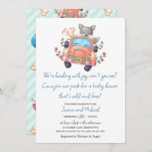 Huilen met Joy Cute Wolf Boy Baby shower Kaart (Voorkant / Achterkant)