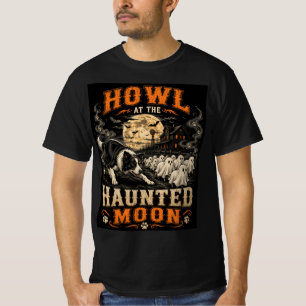 Huilen naar de Geheime Maan Border Collie Hallowee T-shirt