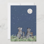 Huilen naar de Maan Wolf Feest Custom Feestviering Kaart (Achterkant)