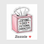 Huilen om fictieve personages vinyl sticker (Vel)